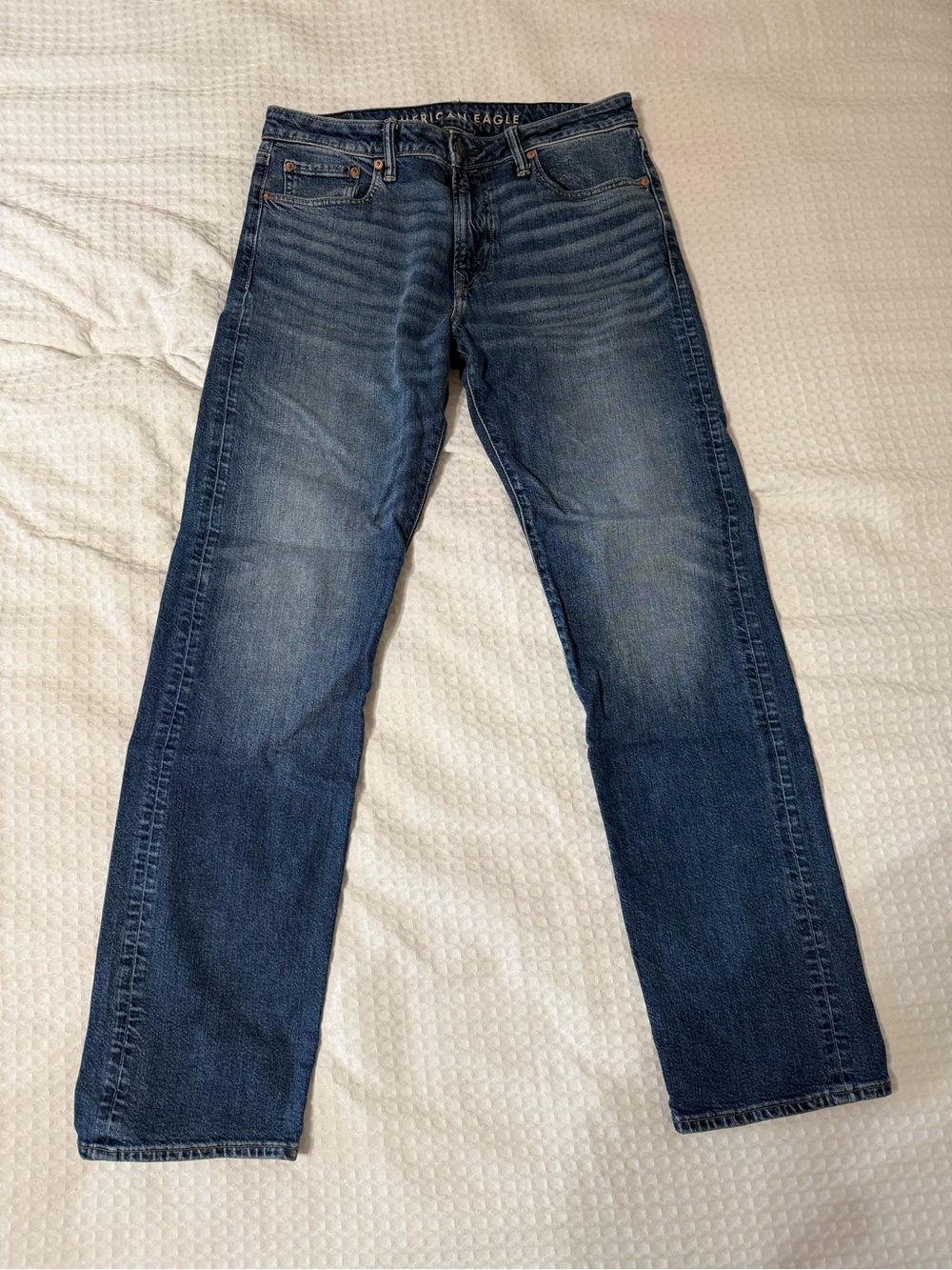 American Eagle Outfitters Men’s Straight Jeans in Dark Blue Wash
